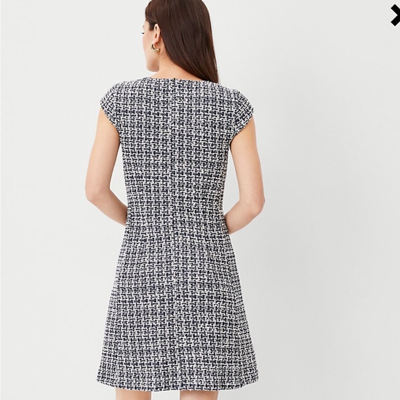 NWT Ann Taylor Boucle Flare Dress - Picture 3 of 6